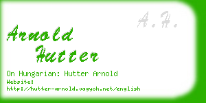 arnold hutter business card